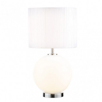Distribuidor - Lâmpadas Diversas | Sobre Mesas Decoração | SOBREMESA CRISTAL TEKA 1XE27+LED 5W 4000K BLANCA C/PANT BLANCA 2 ENCEND.INDEP. 55X30X30 CM Ref: 138572001